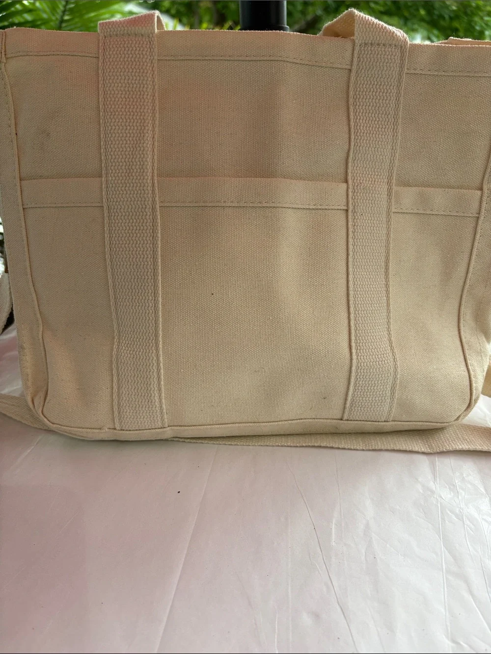 Canvas Tote Bag in Cream - Minimal Carryall